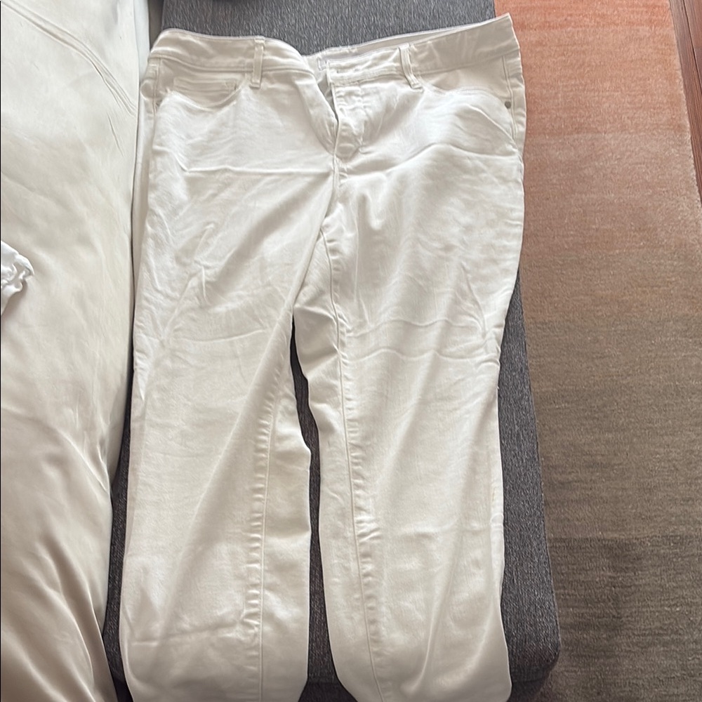 Athleta White Straight Leg Jeans Versatile Style